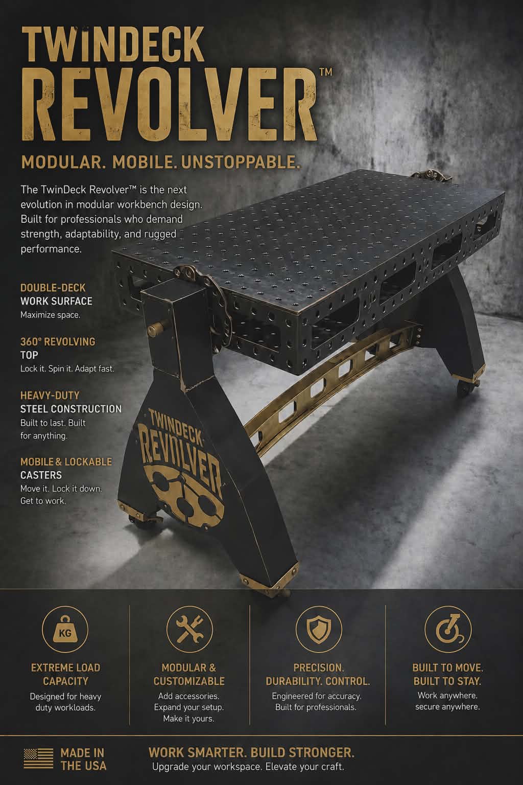2ft x 2ft Twin Deck Revolver Table